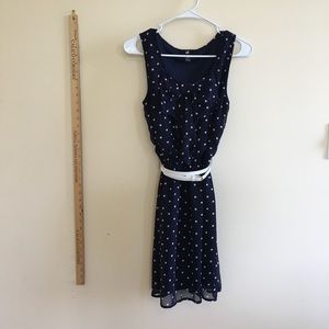 IZ Byer | Navy Polka Dot Dress
